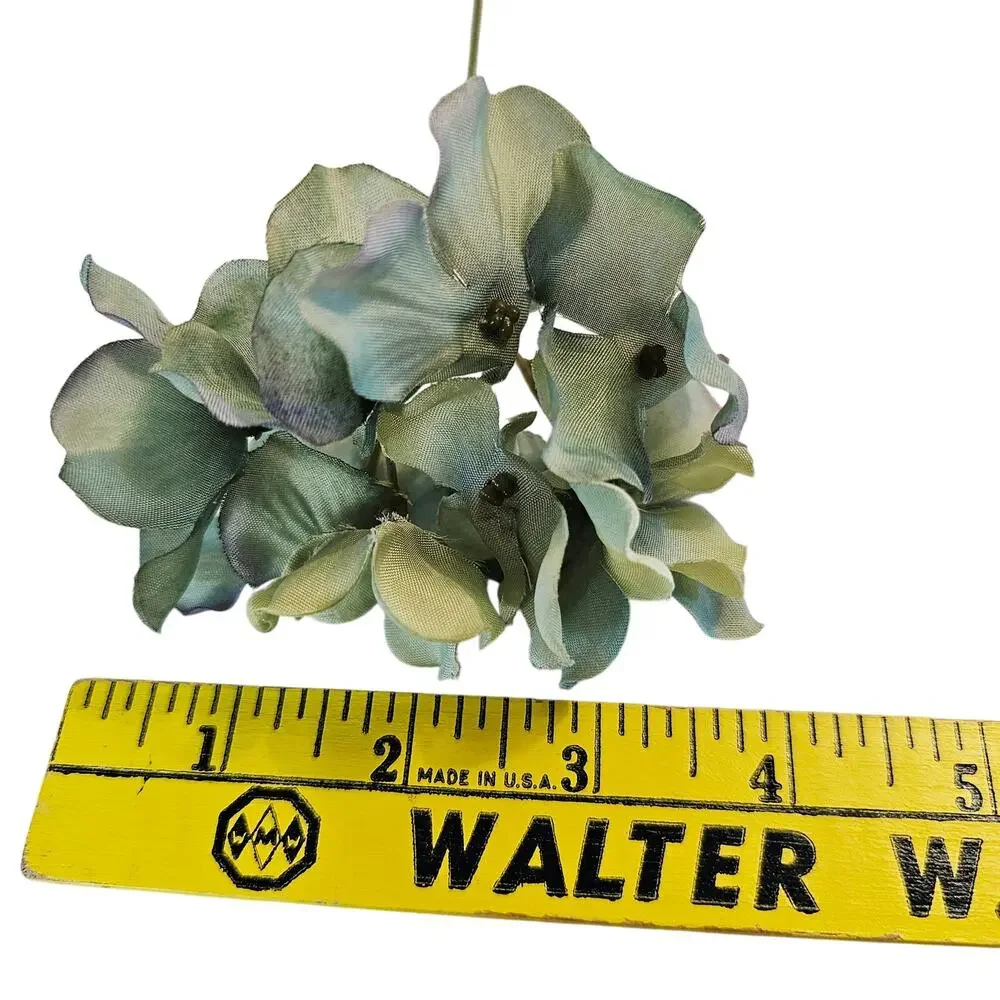 45 Pcs Purple Green Artificial Silk Hydrangea Flower Stem Floral Craft Decor Lot